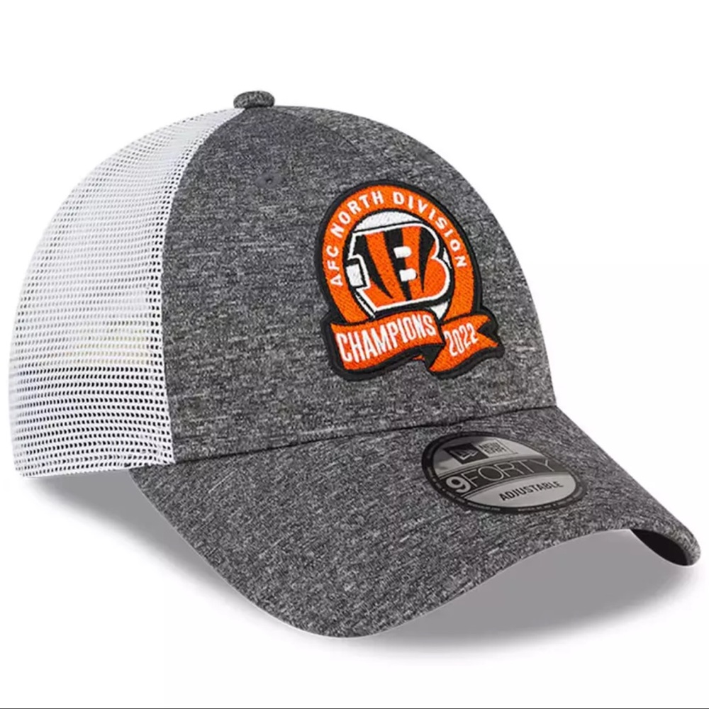 Bengals NFL Football Hat Golf Baseball New Gray Cap Era Mesh AFC North Champions